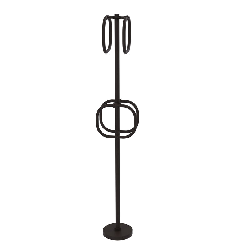 Allied Brass Towel Stand with 4 Integrated Towel Rings TS-40D-ORB