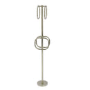 Allied Brass Towel Stand with 4 Integrated Towel Rings TS-40D-PNI