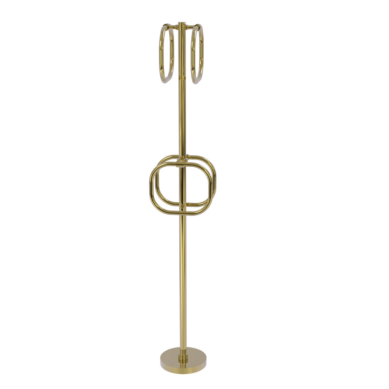 Allied Brass Towel Stand with 4 Integrated Towel Rings TS-40D-UNL
