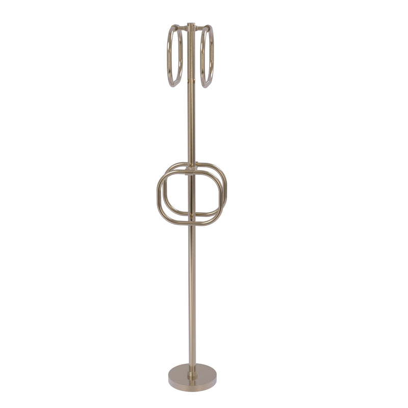 Allied Brass Towel Stand with 4 Integrated Towel Rings TS-40G-PEW