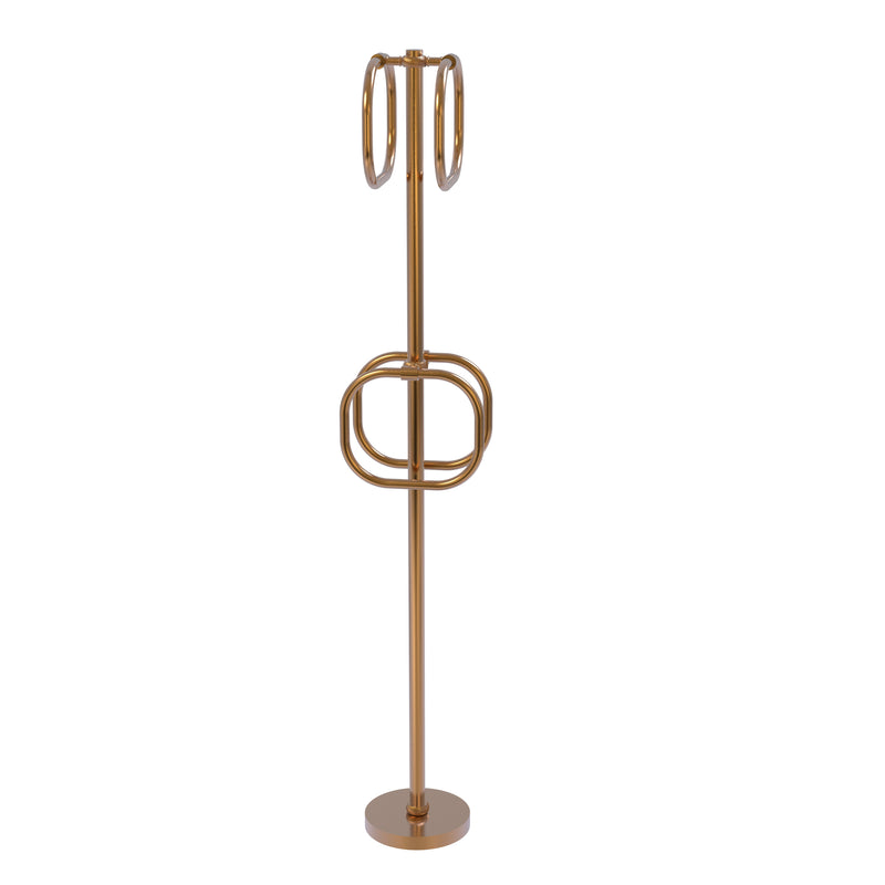 Allied Brass Towel Stand with 4 Integrated Towel Rings TS-40T-BBR