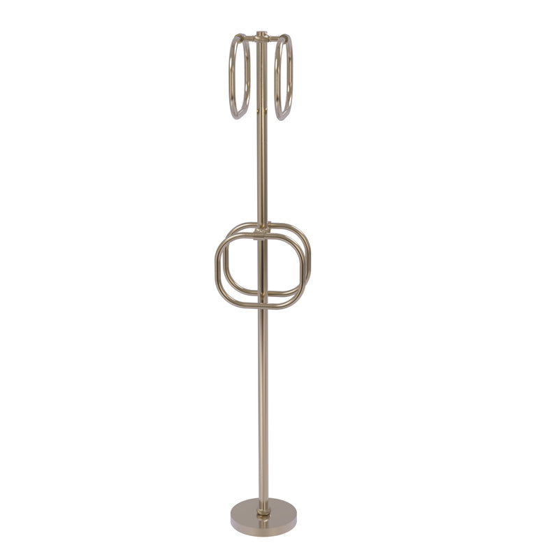 Allied Brass Towel Stand with 4 Integrated Towel Rings TS-40T-PEW