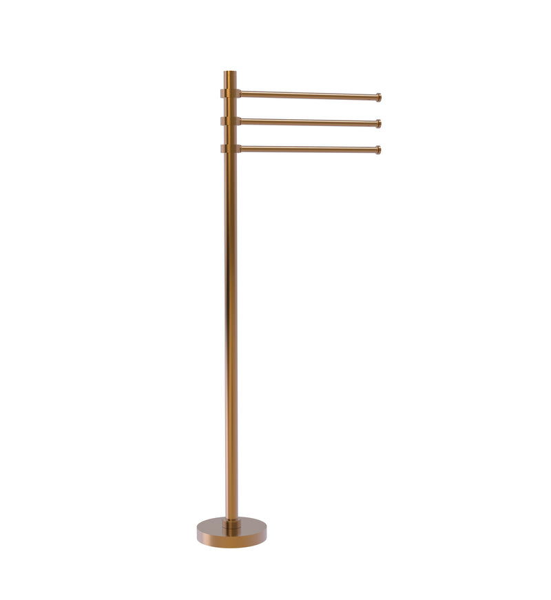 Allied Brass Towel Stand with 3 Pivoting 12 Inch Arms TS-45-BBR