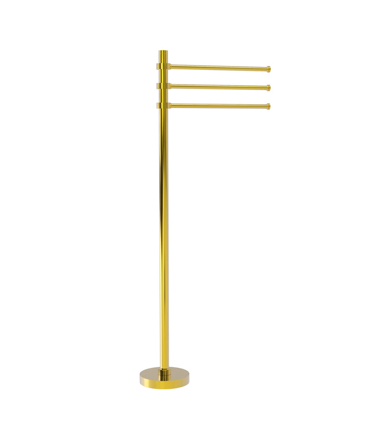 Allied Brass Towel Stand with 3 Pivoting 12 Inch Arms TS-45-PB