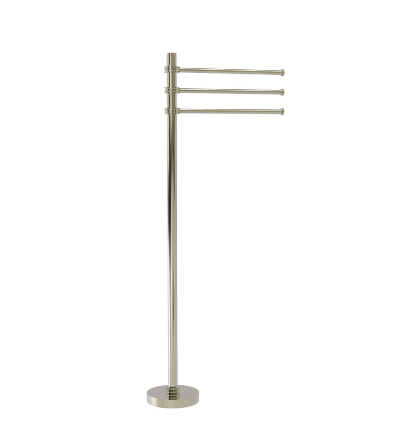 Allied Brass Towel Stand with 3 Pivoting 12 Inch Arms TS-45D-PNI