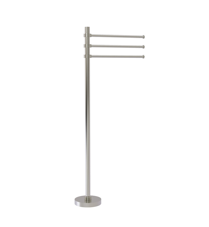 Allied Brass Towel Stand with 3 Pivoting 12 Inch Arms TS-45D-SN