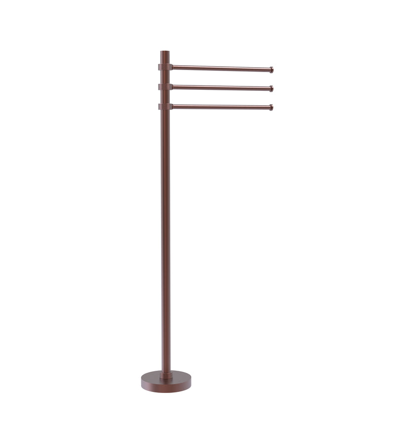 Allied Brass Towel Stand with 3 Pivoting 12 Inch Arms TS-45G-CA