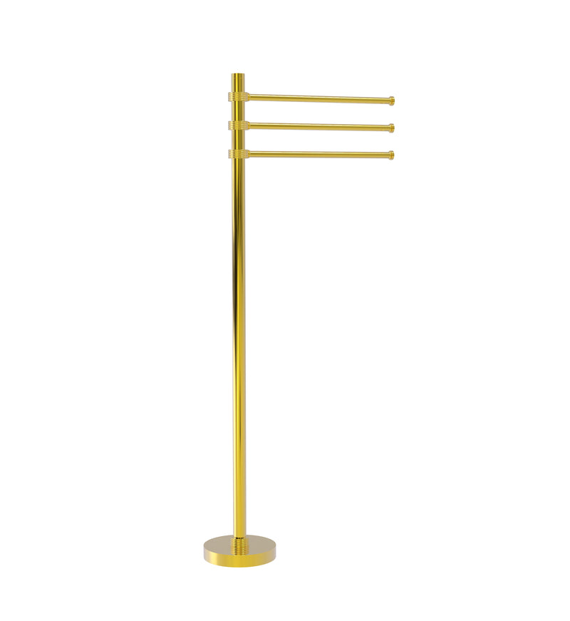 Allied Brass Towel Stand with 3 Pivoting 12 Inch Arms TS-45G-PB