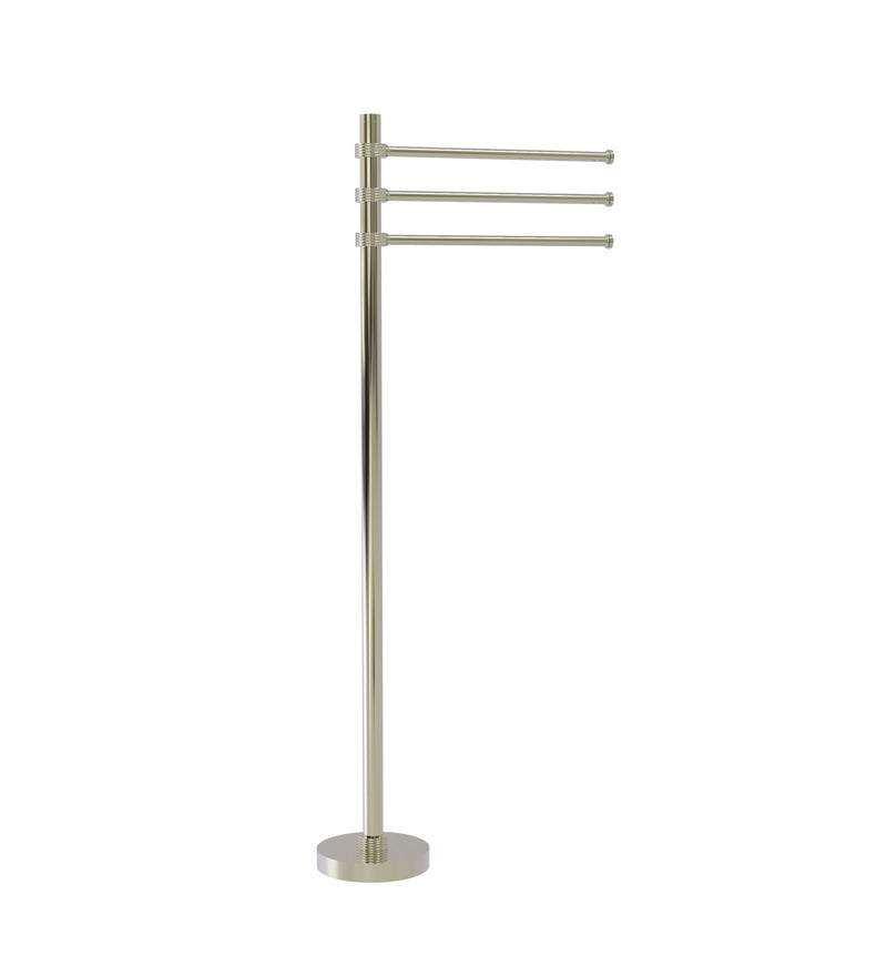 Allied Brass Towel Stand with 3 Pivoting 12 Inch Arms TS-45G-PNI