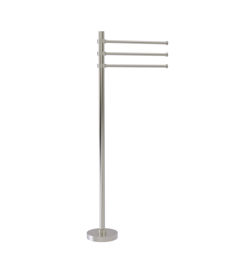 Allied Brass Towel Stand with 3 Pivoting 12 Inch Arms TS-45G-SN