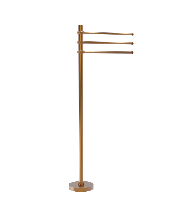 Allied Brass Towel Stand with 3 Pivoting 12 Inch Arms TS-45T-BBR
