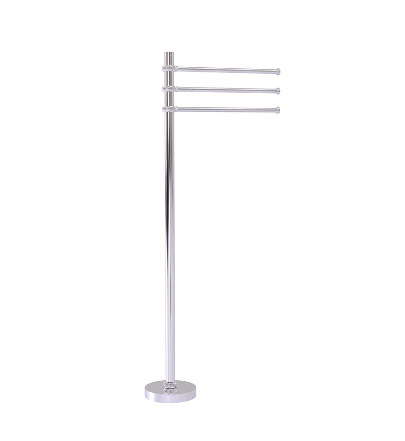 Allied Brass Towel Stand with 3 Pivoting 12 Inch Arms TS-45T-PC