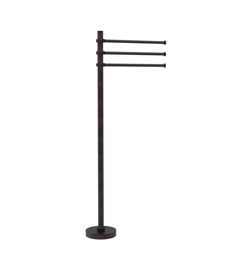 Allied Brass Towel Stand with 3 Pivoting 12 Inch Arms TS-45T-VB