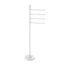 Allied Brass Floor Standing 4 Pivoting Swing Arm Towel Holder TS-4L-WHM