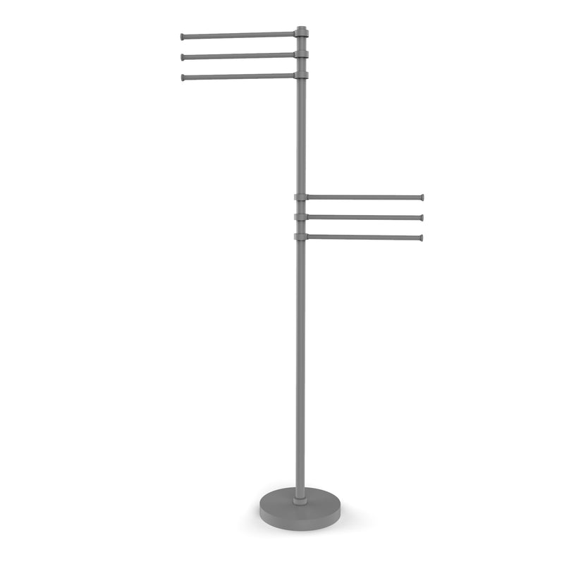 Allied Brass Towel Stand with 6 Pivoting 12 Inch Arms TS-50-GYM