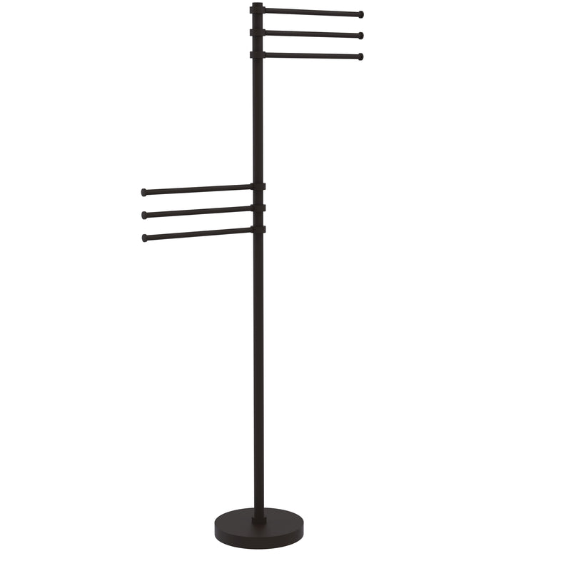 Allied Brass Towel Stand with 6 Pivoting 12 Inch Arms TS-50-ORB
