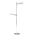 Allied Brass Towel Stand with 6 Pivoting 12 Inch Arms TS-50D-SCH