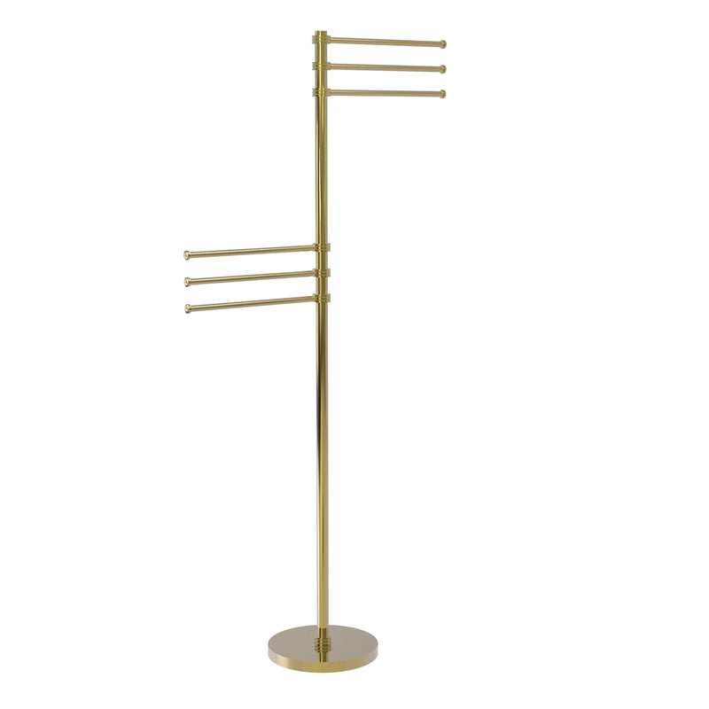 Allied Brass Towel Stand with 6 Pivoting 12 Inch Arms TS-50D-UNL