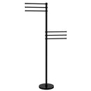 Allied Brass Towel Stand with 6 Pivoting 12 Inch Arms TS-50T-BKM