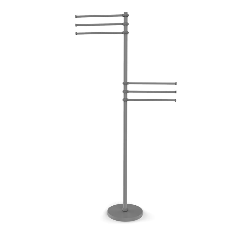 Allied Brass Towel Stand with 6 Pivoting 12 Inch Arms TS-50T-GYM
