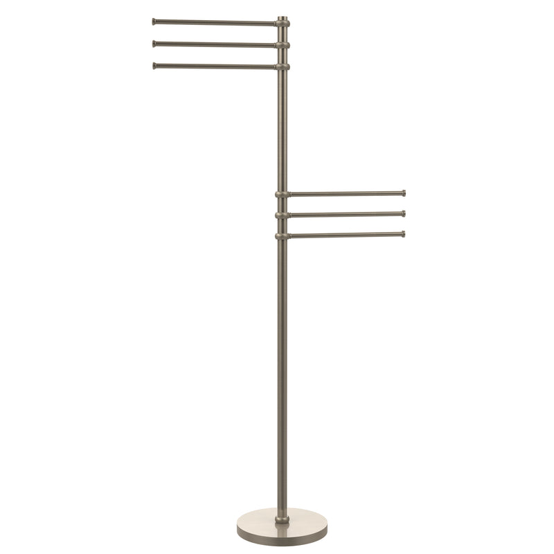 Allied Brass Towel Stand with 6 Pivoting 12 Inch Arms TS-50T-PEW