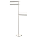 Allied Brass Towel Stand with 6 Pivoting 12 Inch Arms TS-50T-SN