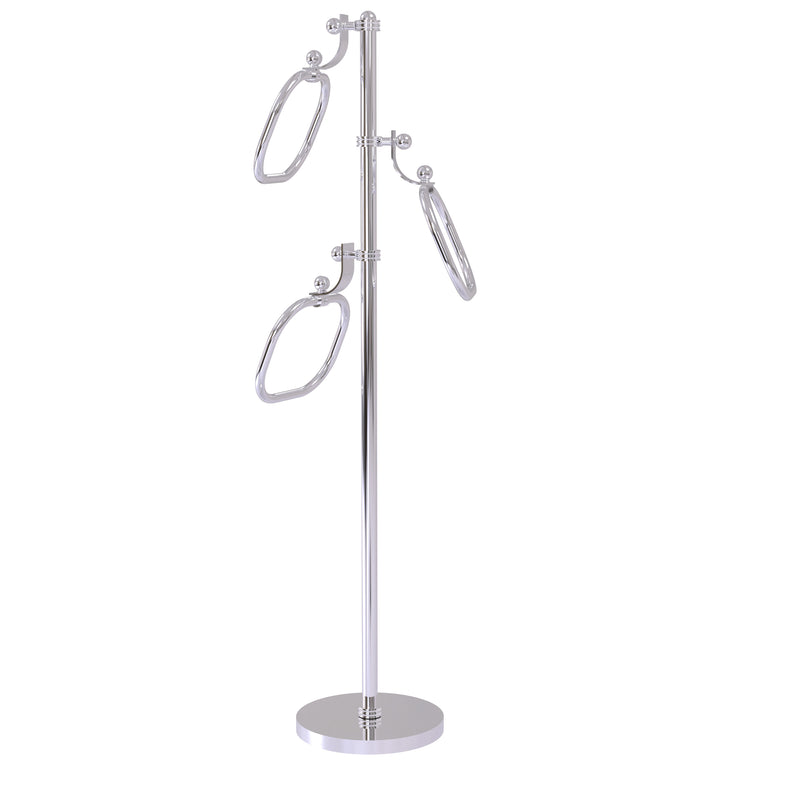 Allied Brass Towel Stand with 9 Inch Oval Towel Rings TS-83D-PC