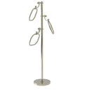 Allied Brass Towel Stand with 9 Inch Oval Towel Rings TS-83D-PNI