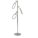 Allied Brass Towel Stand with 9 Inch Oval Towel Rings TS-83D-SN