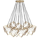 Dainolite 16 Light Halogen Pendant Gold with White Glass TSN-16P-GLD