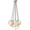 Dainolite 6 Light Halogen Pendant Gold  TSN-6P-GLD