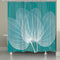 Laural Home Translucent Teal X-Ray Leaves Shower Curtain