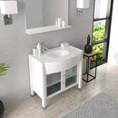 Modern Fittings Ava 36" Single Bath Vanity with Engineered Stone Top and Round Sink