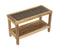 EcoDecor EarthyTeak Eleganto 30" Shower Stool with Viro Indoor or Outdoor Rattan Top and Shelf