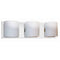 Dainolite 3 Light Vanity Fixture Polished Chrome White Frosted Glass V030-3W-PC