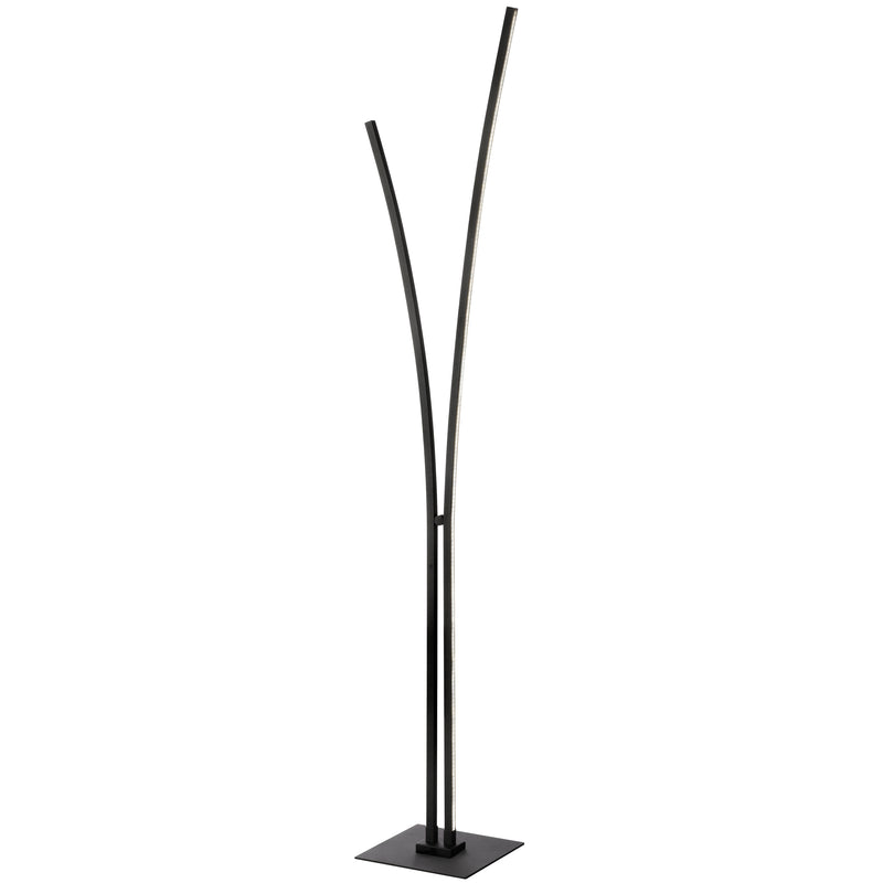 Dainolite 34W Floor Lamp Matte Black with White Acrylic Diffuser VIN-6536LEDF-MB