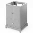 Jeffrey Alexander 24" Gray Addington with Steel Gray Cultured Marble Vanity Top Rectangle Bowl