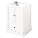 Jeffrey Alexander 24" White Addington with Boulder Cultured Marble Vanity Top Rectangle Bowl