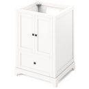 Jeffrey Alexander 24" White Addington with White Carrara Marble Vanity Top Rectangle Bowl