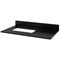 Jeffrey Alexander 36" Gray Addington Left Offset with Black Granite Vanity Top Rectangle Bowl