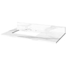 Jeffrey Alexander 36" Gray Addington Left Offset with Calacatta Vienna Quartz Vanity Top Rectangle Bowl