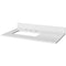 Jeffrey Alexander 36" White Addington Left Offset with White Carrara Marble Vanity Top Rectangle Bowl