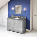 Jeffrey Alexander 48" Gray Addington with Steel Gray Cultured Marble Vanity Top Rectangle Bowl