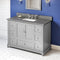 Jeffrey Alexander 48" Gray Addington with Steel Gray Cultured Marble Vanity Top Rectangle Bowl