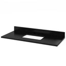 Jeffrey Alexander 48" White Addington with Black Granite Vanity Top Rectangle Bowl