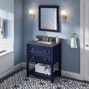 Jeffrey Alexander 30" Hale Blue Adler with Boulder Cultured Marble Vanity Top Rectangle Bowl