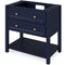 Jeffrey Alexander 36" Hale Blue Adler with Steel Gray Cultured Marble Vanity Top Rectangle