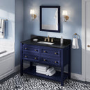 Jeffrey Alexander 48" Hale Blue Adler with Black Granite Vanity Top Rectangle Bowl