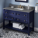 Jeffrey Alexander 48" Hale Blue Adler with Steel Gray Cultured Marble Vanity Top Rectangle Bowl