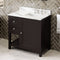 Jeffrey Alexander 36" Espresso Astoria Right Offset Calacatta with Vienna Quartz Vanity Top Rectangle Bowl